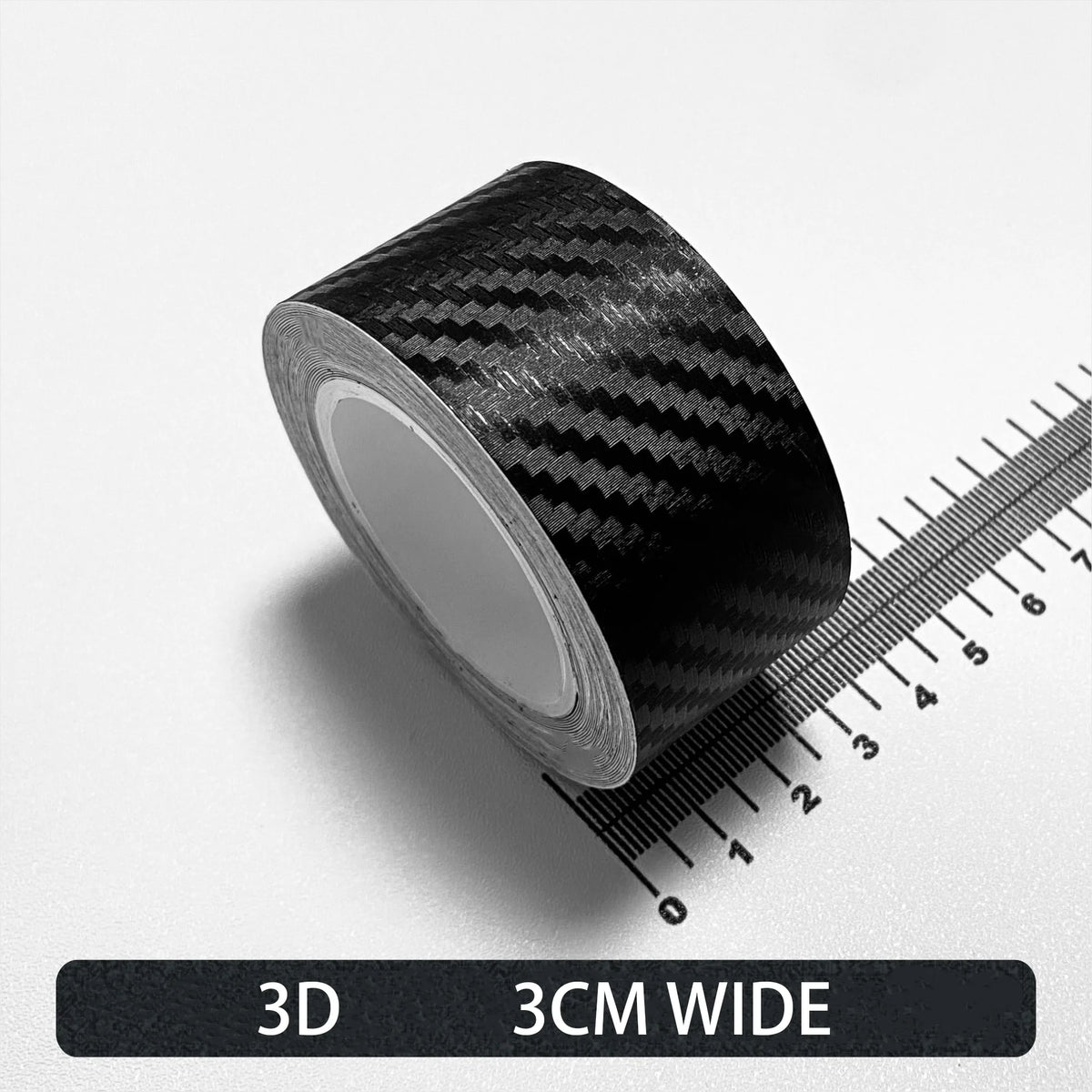 Carbon Fiber Automotive Adhesive Tape Roll Matte Black Protective Car Film Self-Adhesive Film 3D Vinyl Car Film Accessories -