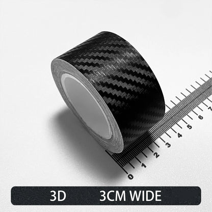 Carbon Fiber Automotive Adhesive Tape Roll Matte Black Protective Car Film Self-Adhesive Film 3D Vinyl Car Film Accessories