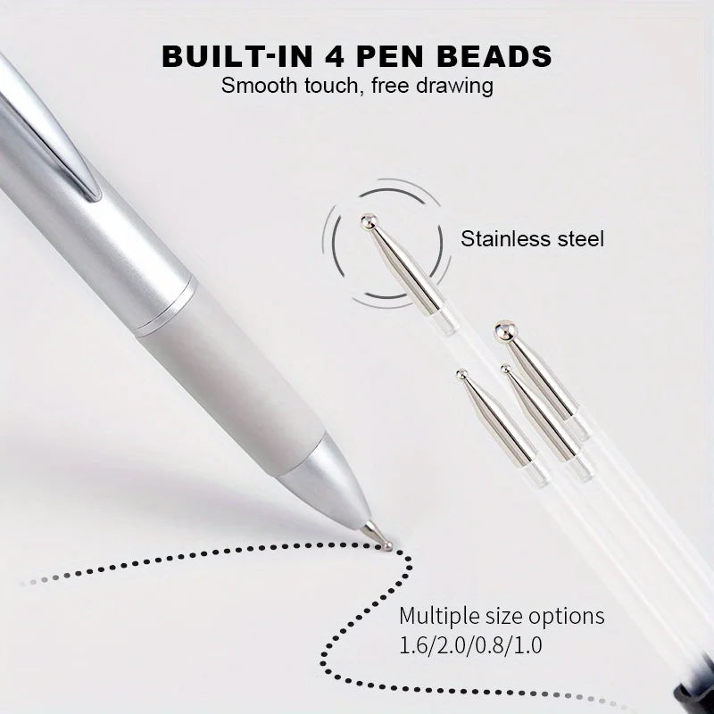 Nail Dotting Pen Nail Art Dotting Tools in Ballpoint Pen Design Nail Art Tip Dot Paint Manicure Kit for Dot Drawing Home Salo