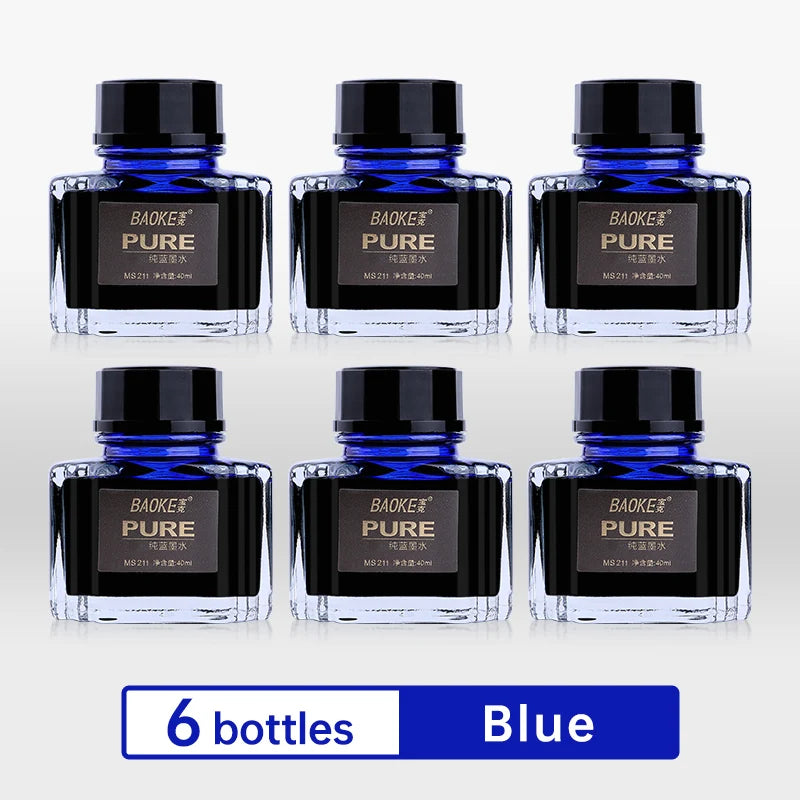 BAOKE 40ml Fountain Pen Ink Bottle Pigment Pure Pen Ink - 6 blue