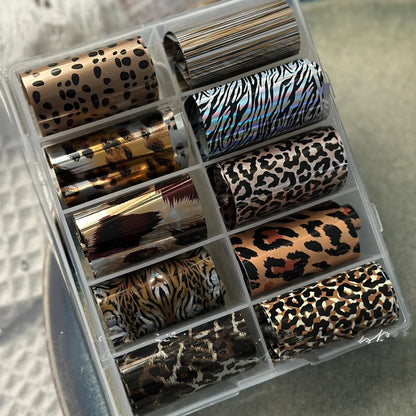 10 Rolls 4x50CM Black White Lace Transfer Nail Sticker Sexy Flower Lace Nail Art Transfer Foils Paper for DIY Manicure Decals