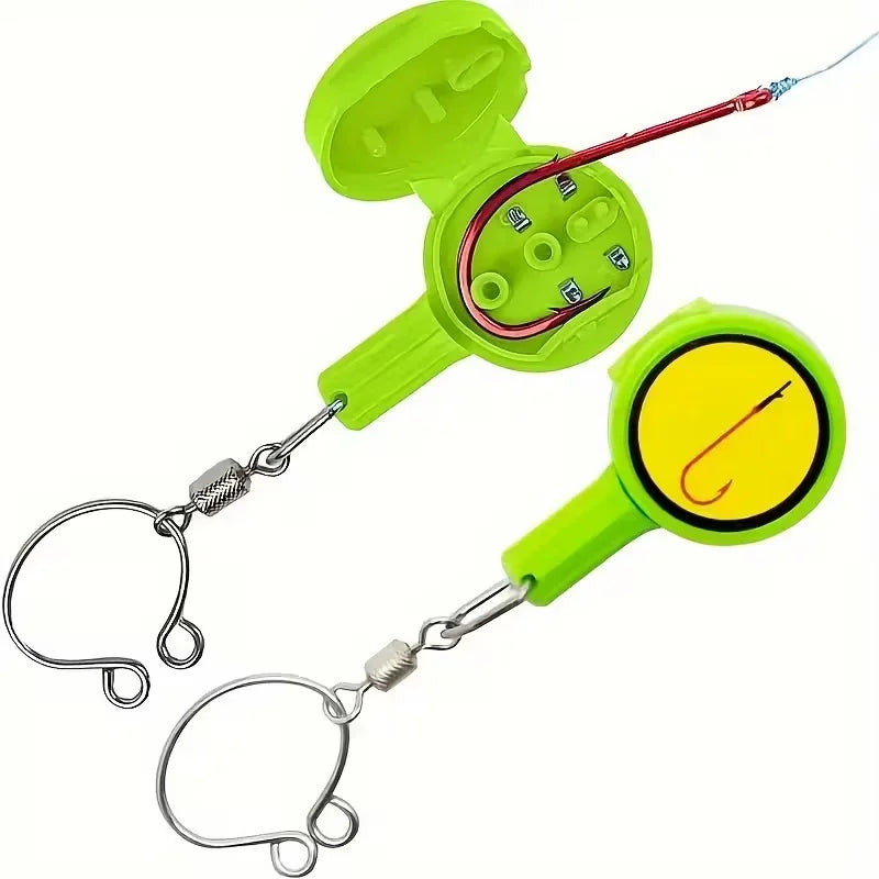 2pcs Fishing Gadgets: Knotting Tool, Outdoor Fishing Supplies Tools For Multifunctional Fishing - green