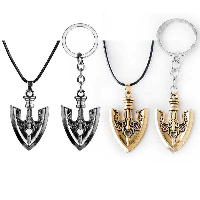 Anime JOJOS BIZARRE ADVENTURE Kujo Jotaro Arrow Metal Golden Choker Charm Gifts Keychain