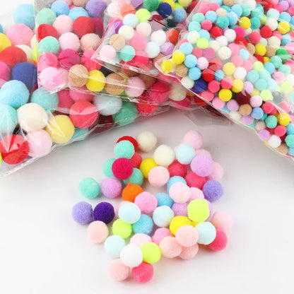 Pompon Balls 8mm 10mm 15mm 20mm 25mm 30mm Fluffy Pompoms Crafts Pompom Diy Handmade Kids Toy Wedding Decoration Craft Supplie