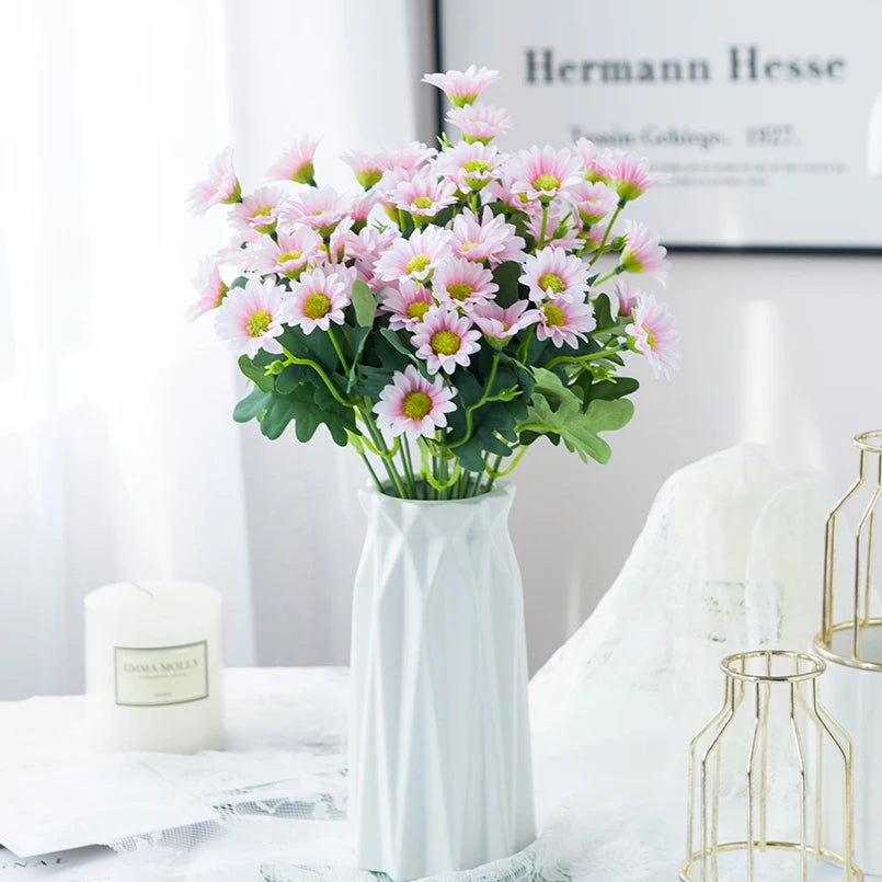 21 Heads Artificial Flower Autumn Silk Daisy Bouquet Decor Vase Home Wedding Decor Household Products Holiday Party DIY Gift 