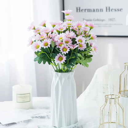 21 Heads Artificial Flower Autumn Silk Daisy Bouquet Decor Vase Home Wedding Decor Household Products Holiday Party DIY Gift 