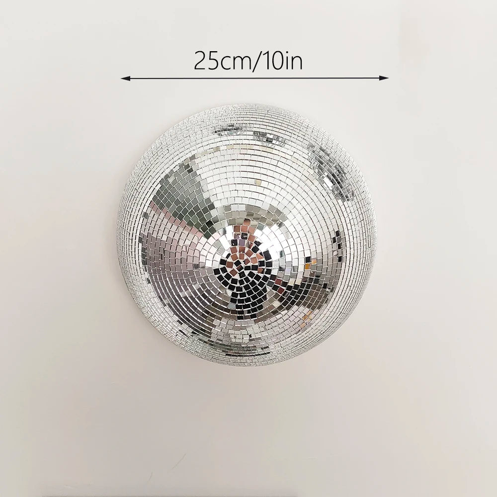 Wall Disco Ball Mirrored Designs Metallic Home Decor Mirror Ball Decoration For Wedding Disco Ball Semicircle Home Wall Art -
