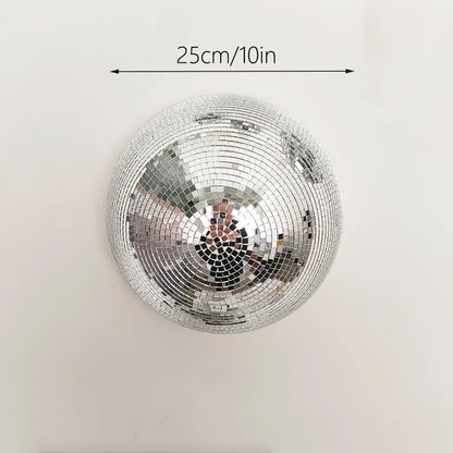 Wall Disco Ball Mirrored Designs Metallic Home Decor Mirror Ball Decoration For Wedding Disco Ball Semicircle Home Wall Art -