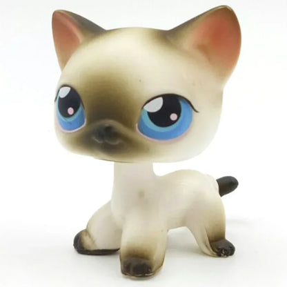 Rare Pet Toy Mini Stands Short Hair Kitten Old Figures Collection Original Bobble Head Toy LPS - 5