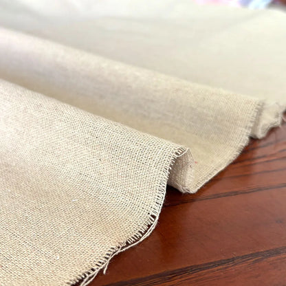50x150cm Raw Cloth Hemp Cotton Linen Fabric Burlap Texture for Sewing Patchwork Painting Quilting Table Runner Party Decorati