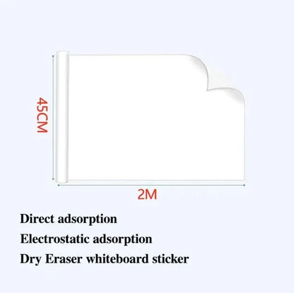 Whiteboard with Easy Application and Removal, Reusable Static Surface for Classroom Office Home Use Dry Erase Marker White Bo