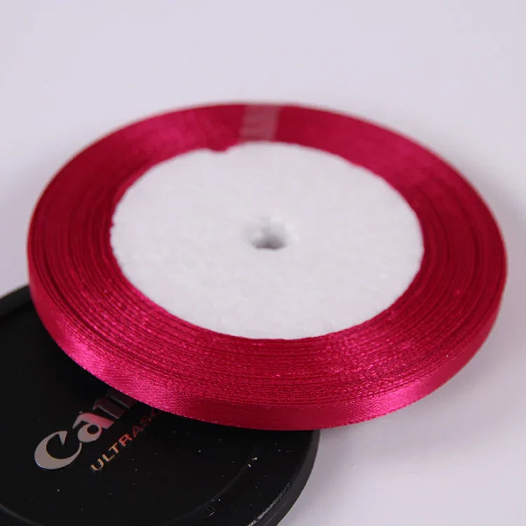 22 Meters/Roll 6mm Silk Satin Ribbons Christmas Halloween Birthday Party Gift Wrapping Ribbons DIY Handmade Crafts Material -