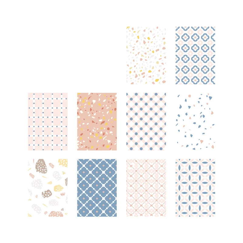 50 Pcs Kawaii Ins Paper Card DIY Decoration Idol Photocard Scrapbooking Diary Background Collage Material Paper Stationery - 