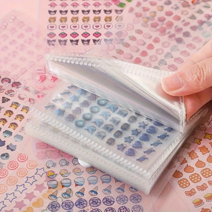 2400pcs Mini Cute Sticker Set+ Storage Book| Various Exquisite Patterns, Suitable for Journal DIY and Scrapbook Making