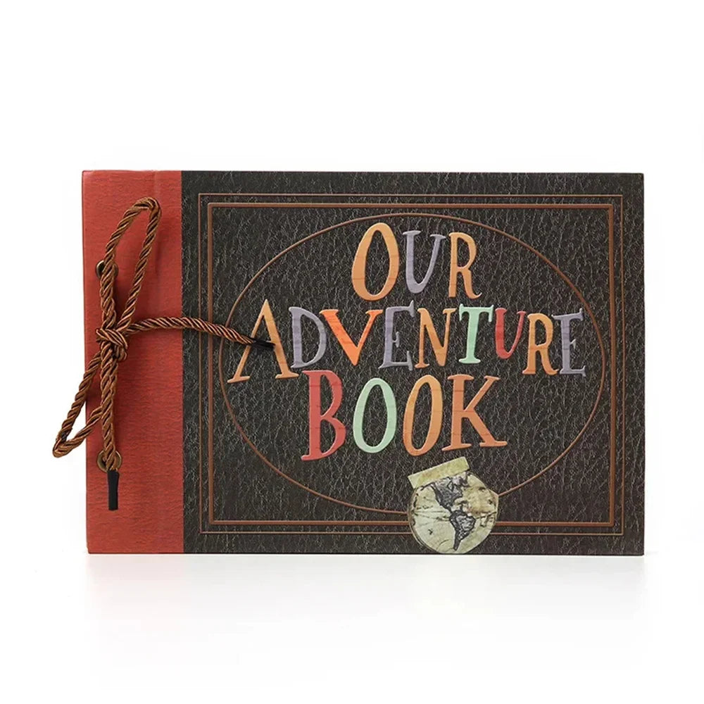 40 Pages DIY Adventure Album Photo Album Handmade Scrapbook Adventure Book Retro Kraft Album Anniversary Wedding Guest Book