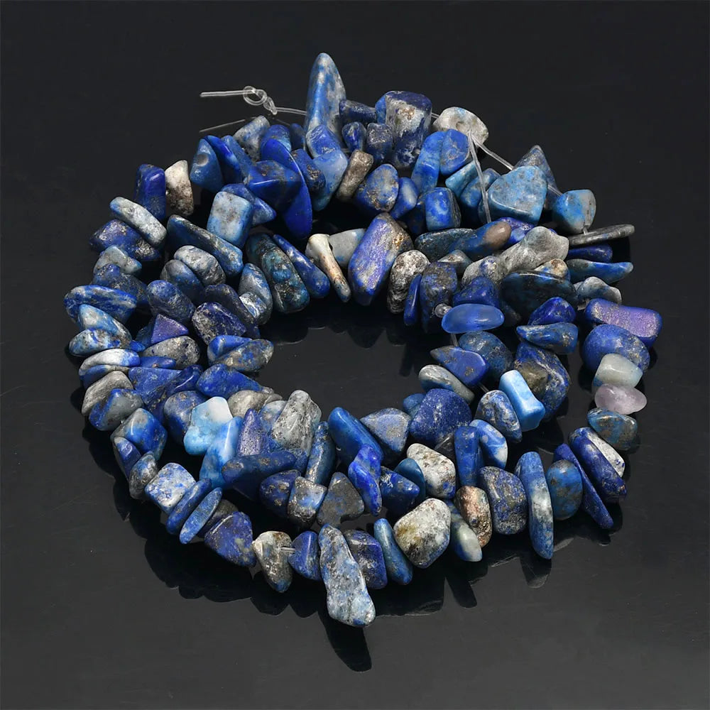 16 inch Natural Stone Beads Chips Beads 5-8mm Irregular Crystal Agate Gravel Beads Diy Bracelet For Jewelly HK058 - lapis laz