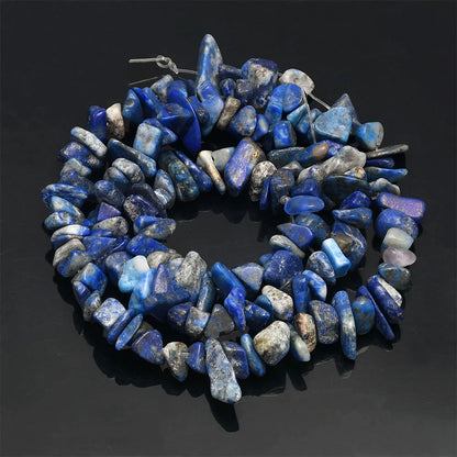 16 inch Natural Stone Beads Chips Beads 5-8mm Irregular Crystal Agate Gravel Beads Diy Bracelet For Jewelly HK058 - lapis laz