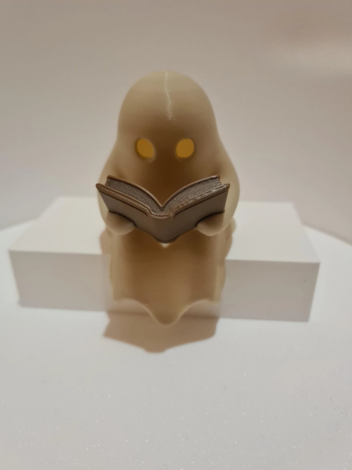 Halloween Party Decoration Favors Cute Little Ghost Sitting on A Shelf Reading A Book with Flickering Ornament Gift Spooky Id