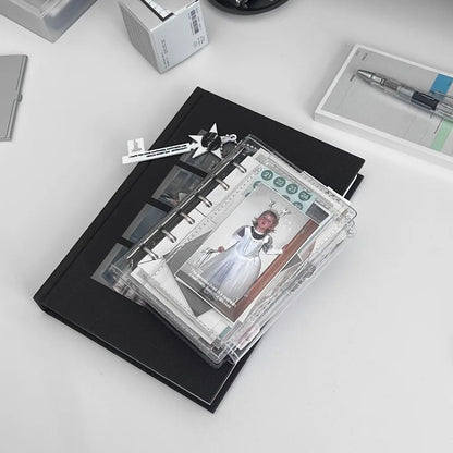 A7 3-Fold Notebook Transparent Budget Planner Replaceable Insert Pocket Storage Compact Travel Journal Daily Notes Sketchbook