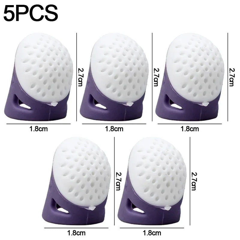 Silicone Thimbles Finger Tips Protector Anti-Slip Finger Covers Hand Cross-stitch Sewing DIY Tools Household Sewing Accessori