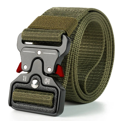 1 Piece Men's Tactical Sports Belt, Quick Release Symmetrical Buckle, Polyester Fiber, Suitable for Outdoor Training Military