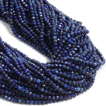 2 3 4mm Faceted Tiny Beads Natural Aquamarine Lapis Lazuli Tourmaline Amethyst Stone Beads for Jewelry Making Diy Accessories