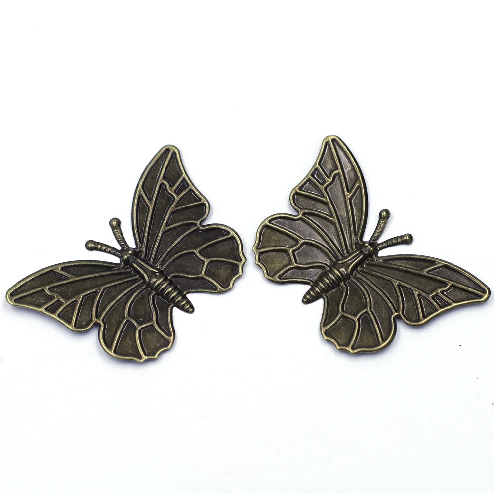 Pendants Wraps Metal Crafts Connectors Rose Flower Filigree Flower For Embellishments Scrapbooking Jewelry DIY Accessories