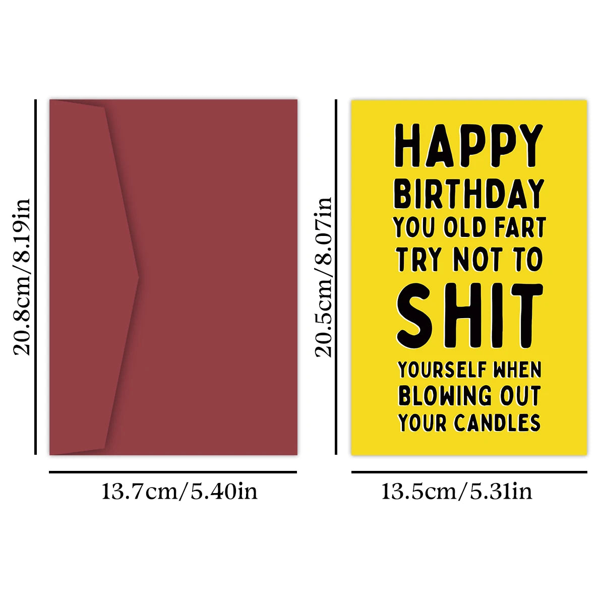 1pcs, Funny Happy Birthday Card,Anniversary Year Old Card,Happy Birthday Card for Him Husband Boyfriend Girlfriend Wife Her -