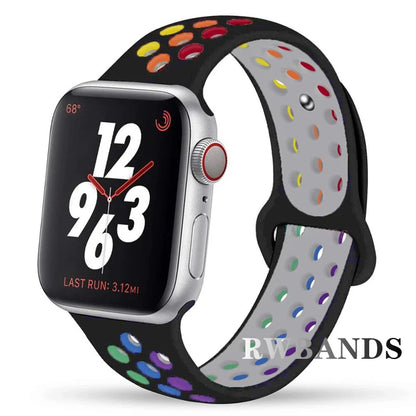 Sport Strap for Apple Watch Band 46mm 44mm 40mm 42-38-41mm 45mm Breathable Bracelet iWatch Series 10 9 8 7 6 SE 5 3 Ultra 2 4