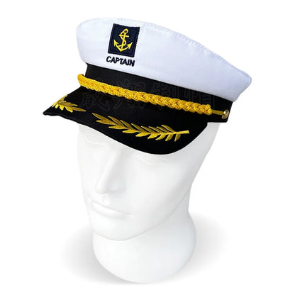 Adult Yacht Sailor Captain Hat Adjustable Men's and Women's Party Hat Makeup Ball Dressing Event Excellent Stylish Accessorie
