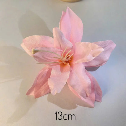 Retro Lily Flower Hairpin Valentine Headwear Girl Aesthetic Side Clip Hair Accessories Artificial Floral Hair Clip Festival G