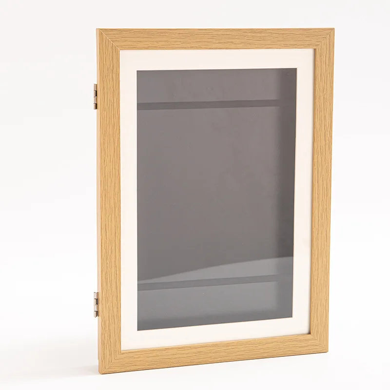 Wood Flap Art Frames Magnetic A4 Photo Frame Framed Picture DIY Children's Exhibition of Paintings Home Decoration Storage Ra