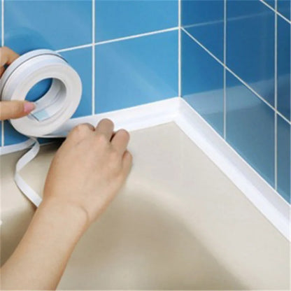 1pc Bathroom Waterproof Wall Stickers Sealing Tapes PVC Adhesive Sealing Strips Sink Edge Tape Kitchen Bathroom Accessories -
