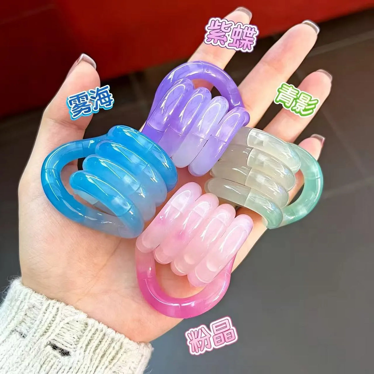 Tangle Fidget Gifts Ornament Color Transformation Toys Finger Rope Toys Creative Party Gifts Stress Relieving Tangle Rope