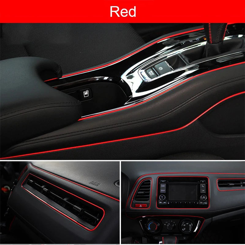 Car Moulding Decoration Flexible Strips1/3/5M Interior Auto Mouldings Car Cover Trim Dashboard Door Edgein Car-styling Univer
