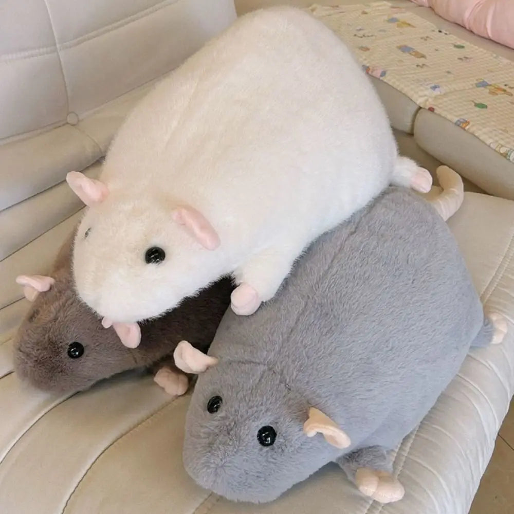 Cute 30/45/90cm Mouse Doll Plush Oversized Flower Branch Rat Doll Cartoon Soft Animal Figure Kids Gift Birthday
