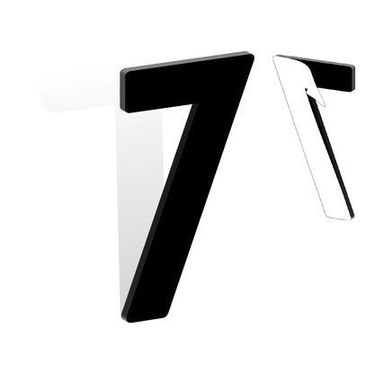 Self Adhesive House Numbers 3-12in 5mm Solid Acrylic Letters Modern Address Sign for Door Mailbox Office Hotel Apartment Deco