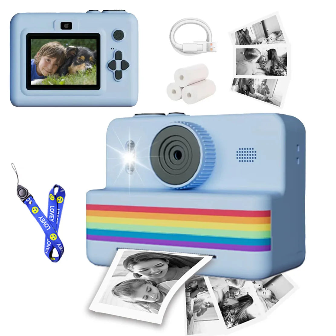 Digital Children Camera For Photography Mini Printer Portable Thermal Instant Print Photo Kids Camera 2.8inch HD Video Toy Gi