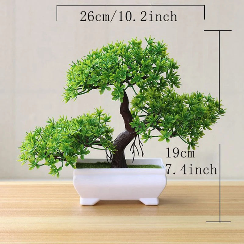Artificial Tree Bonsai Simulation Plants Pot Plants for Garden Table Home Room Bedroom Decoration Outdoor Fake Plant Ornament