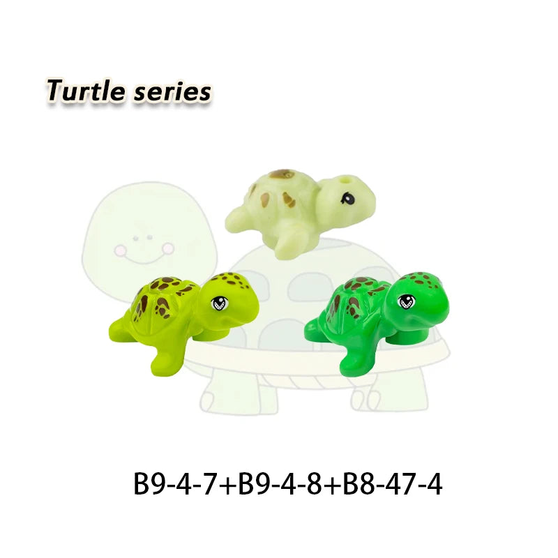 MOC City Animal Series Zoo Scene Panda Tiger Dog Cat Sheep Goat Accessories Building Blocks Bricks Street View Bricks Toys Gi
