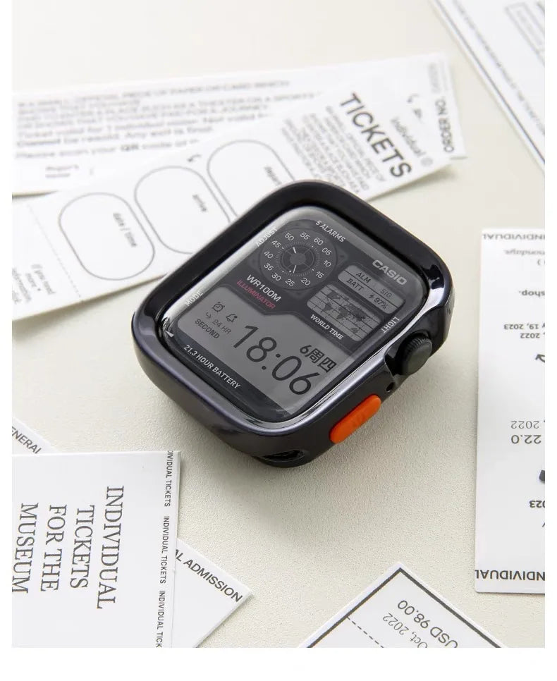 Bumper Soft Silicone Case For Apple Watch 11 10 9 8 7 6 SE 5 Anti-drop Matte Cover For iwatch 49mm 41mm 42mm 46mm 40mm 44mm 4