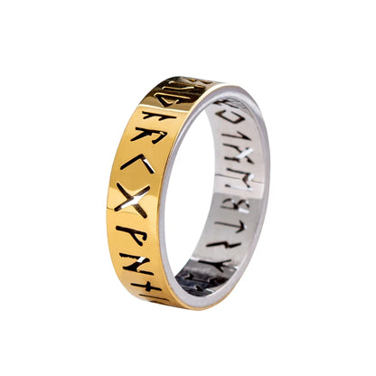 Vintage 6mm Out Odin Norse Viking Amulet Rune Rings for Men Words Ring Wedding Jewelry Valentine's Gifts