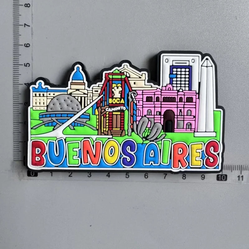 Argentine Travel Souvenirs PVC Fridge Magnets Tourist Souvenir Fridge Decorations Gifts