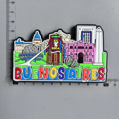 Argentine Travel Souvenirs PVC Fridge Magnets Tourist Souvenir Fridge Decorations Gifts