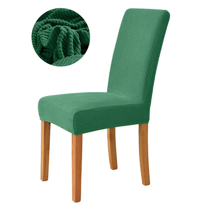 Elastic Dining Room Chair Cover Stretch Thick Jacquard Kitchen Chair Cover Slipcover For Dining Kitchen Hotel Wedding Banquet
