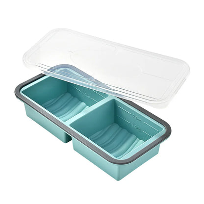 New Freeze Preservation Mold Giant Large Silicone Ice Cube Tray Mold with Lid Food Storage Container Baking Mold Kitchen Tool
