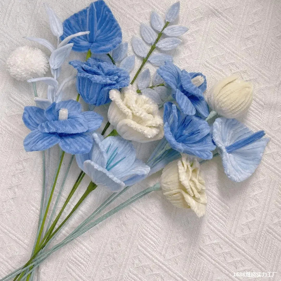 Artificial Flower Stem Wire Flower Pole Rod for diy Chenille Stems Stick Simulation Flower Material With Green Floriculture T