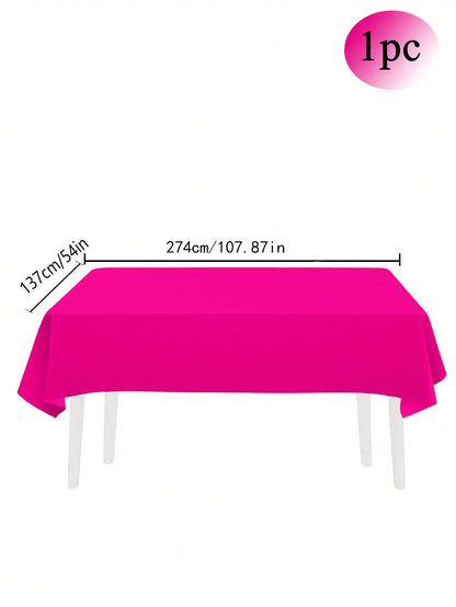 137x274cm Disposable Solid Color Tablecloth Birthday Party Wedding Christmas Table Cover Wipe Covers Rectangle Desk Cloth Dec