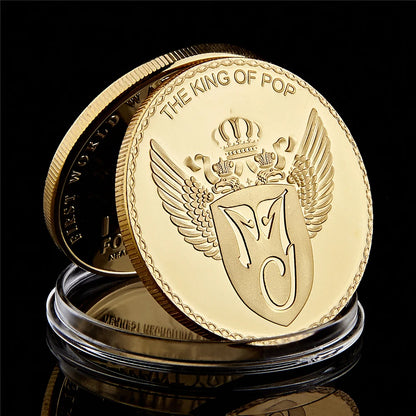 Michael Jackson The King of Pop Gold-plated Commemorative Coin Anniversary Gift Pop Collectible Coins