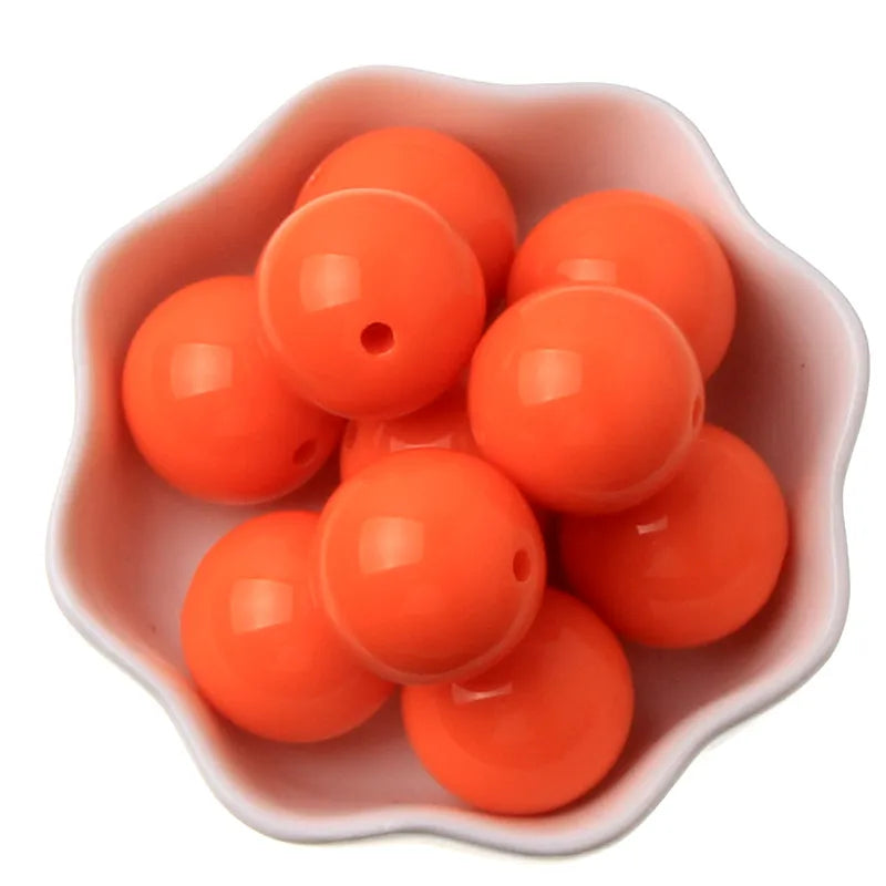6/8/10/12/14/16/18/20mm Bubblegum Colorful Spacer Beads Round Loose Acrylic Beads For Diy Bracelet Necklace Jewelry Making